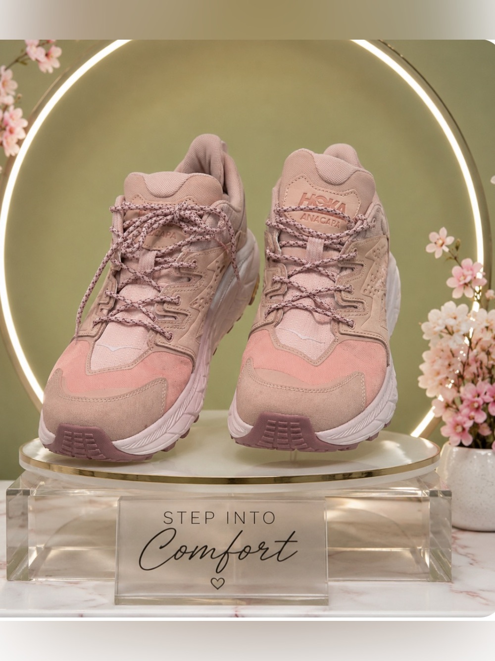 Hoka Anacapa Women’s Blush Pink Trail Shoes